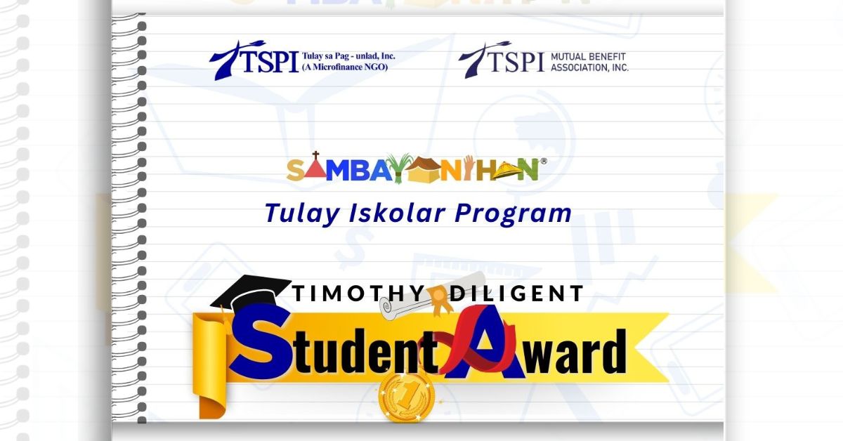SAMBAYANIHAN PROJECT TIMOTHY Diligent Student Awards
